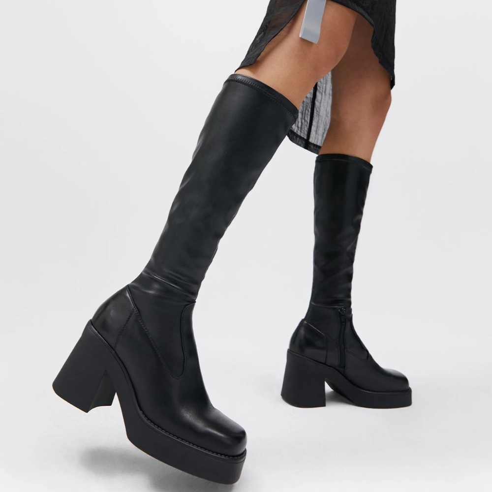 E8 by Miista Norma black leather boots